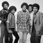 03-02-1979 Jackson 5, Michael, Jermaine, Marlon, Jackie and Tito Jackson at studio in Amsterdam, The Netherlands. 

[keywords]Black & White Image, Posed[/keywords]